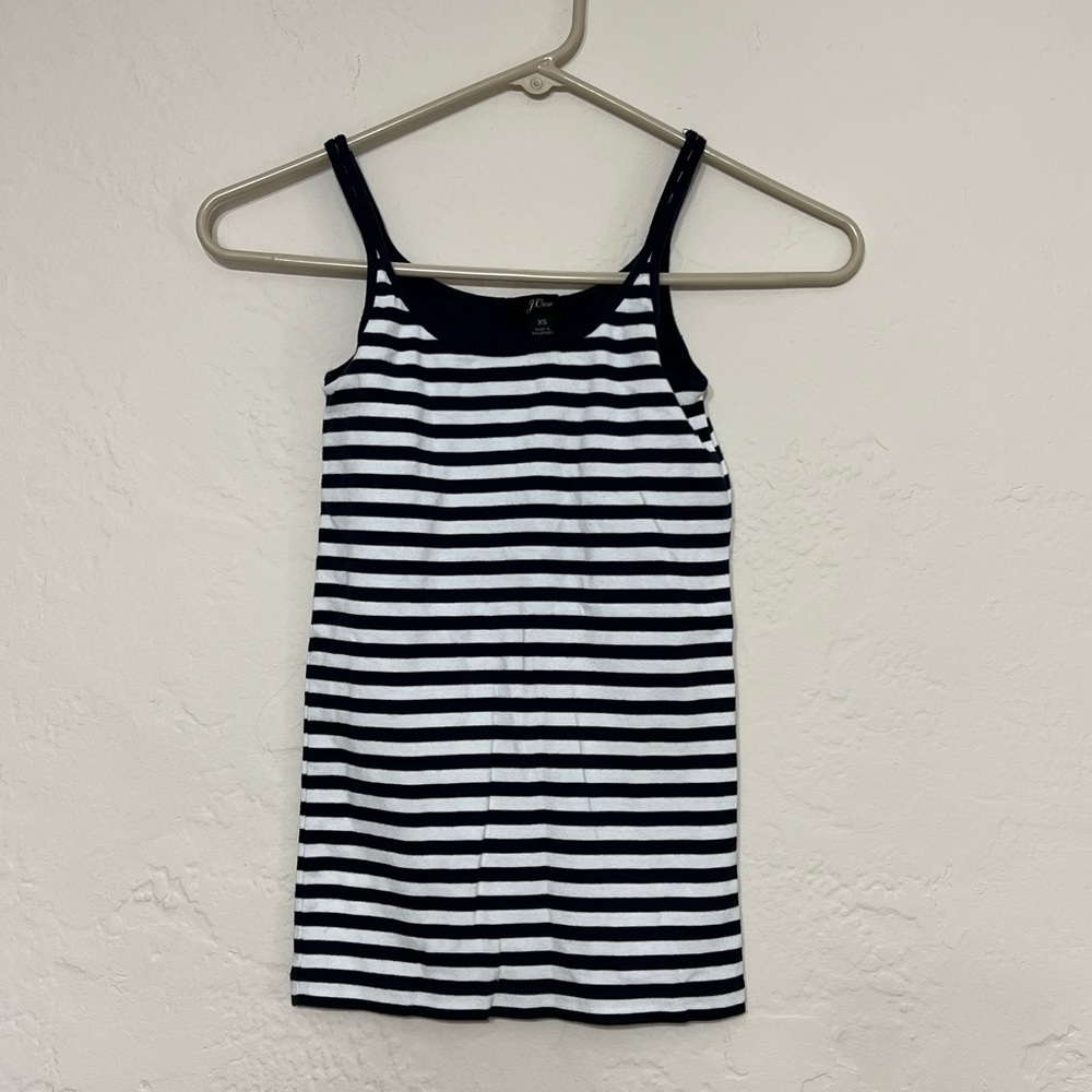 J. Crew Striped Tank with Built in Bra